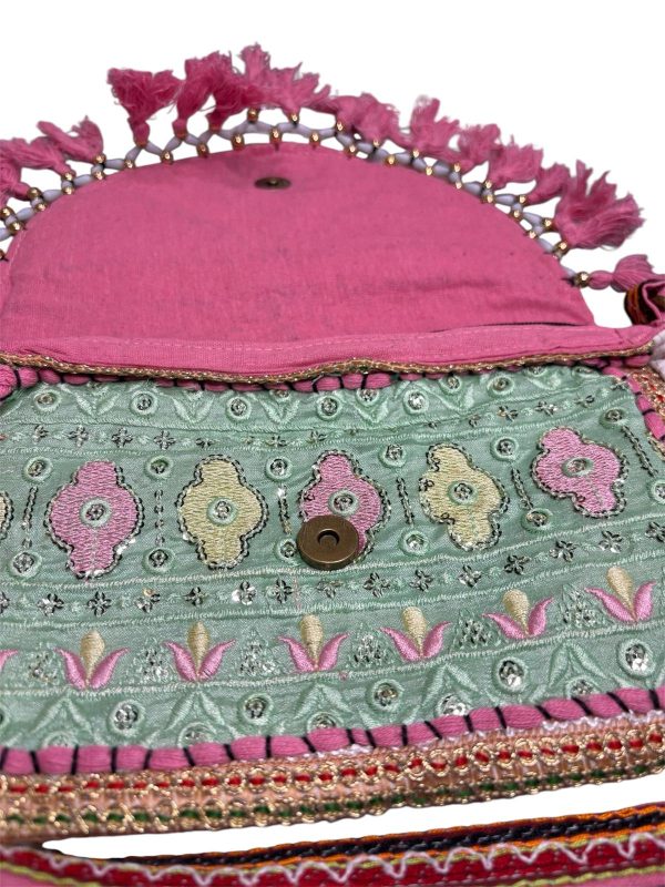 bandolera india- rosa - Imagen 2