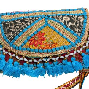 bandolera india - turquesa