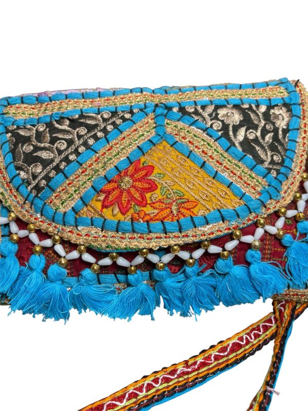 bandolera india - turquesa