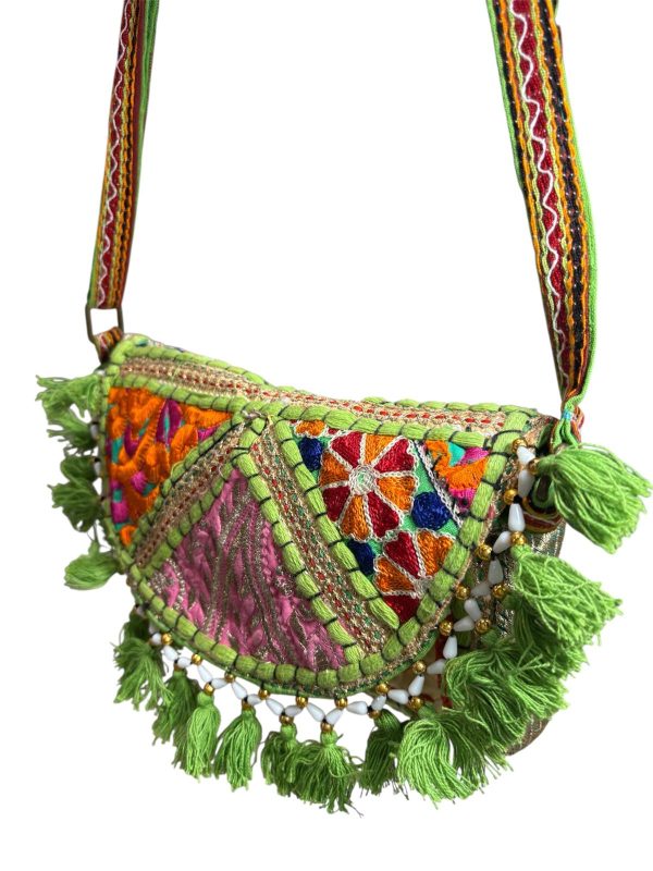 bandolera india - verde claro - Imagen 2